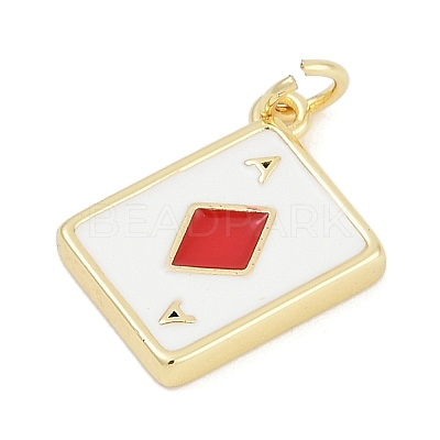 Brass Enamel Charms KK-G522-44G-01-1