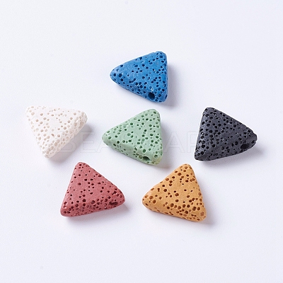 Natural Lava Rock Beads X-G-P316-H-1