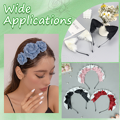 30Pcs Hair Accessories Iron Hair Band Findings OHAR-GF0001-32-1