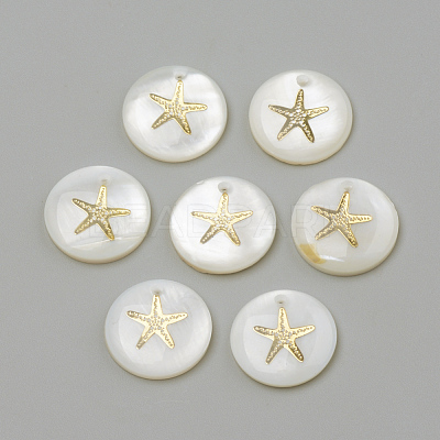 Freshwater Shell Pendants X-SHEL-Q010-001G-1