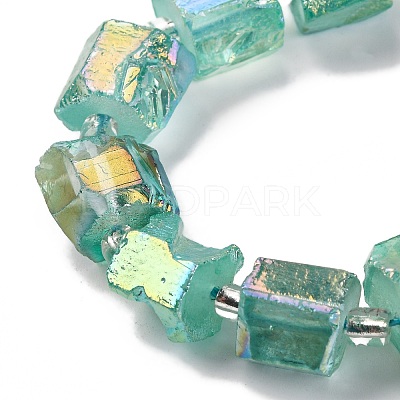 Electroplated Natural Quartz Beads Strands G-G767-02-18-1