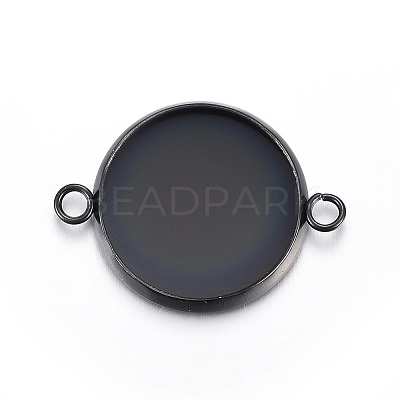 Stainless Steel Cabochon Connector Settings X-STAS-L211-04D-B-1