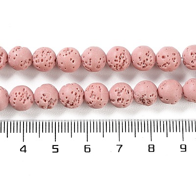 Synthetic Lava Rock Dyed Beads Strands G-H311-08B-08-1