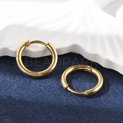 Ion Plating(IP) 304 Stainless Steel Hoop Earrings EJEW-P177-G-07-1