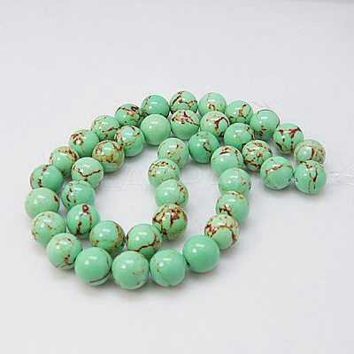 Synthetic Turquoise Beads Strands TURQ-H038-8mm-XXS10-1