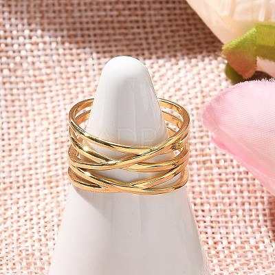 304 Stainless Steel Multilayer Open Cuff Rings RJEW-Z077-01G-04-1