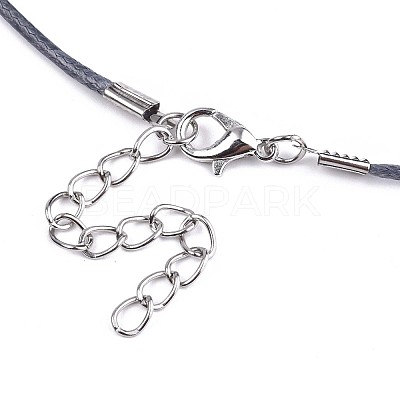 Waxed Cotton Cord Necklace Making MAK-S034-014-1