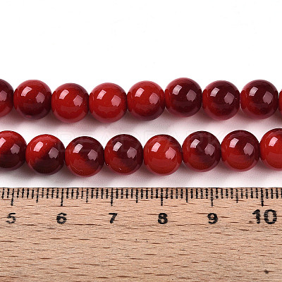 Baking Paint Glass Beads X1-DGLA-N012-8mm-10-1