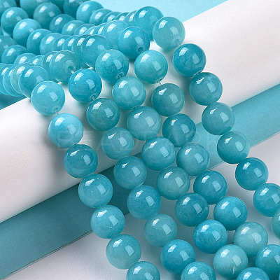 Natural Mashan Jade Round Beads Strands G-D263-4mm-XS28-1