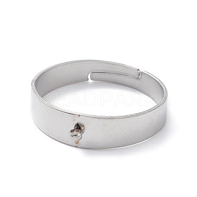 Non-Tarnish 304 Stainless Steel Loop Ring Bases KK-I674-02P-B-1
