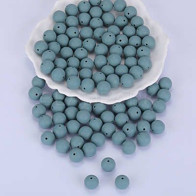 Round Silicone Focal Beads SI-JX0046A-103-1