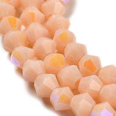 Opaque Solid Color Imitation Jade Glass Beads Strands EGLA-A039-P4mm-L06-1
