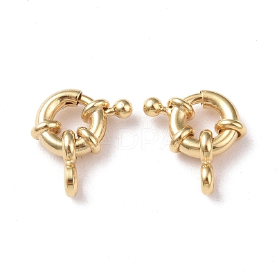 Eco-friendly Brass Spring Ring Clasps KK-D082-02G-A-1