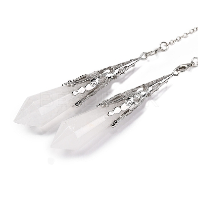 Natural Quartz Crystal Pointed Dowsing Pendulum Big Pendants G-H285-06P-A25-1