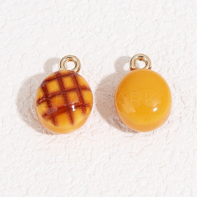 Pineapple Bun Alloy Enamel Charms ENAM-P264-01A-G-1
