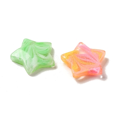 Gradient Color Transparent Resin Decoden Cabochons RESI-D008-06B-1
