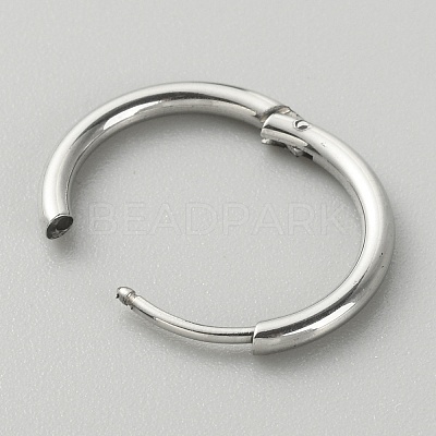 316L Surgical Stainless Steel Huggie Hoop Earrings for Girl Women EJEW-TAC0011-11C-P-1