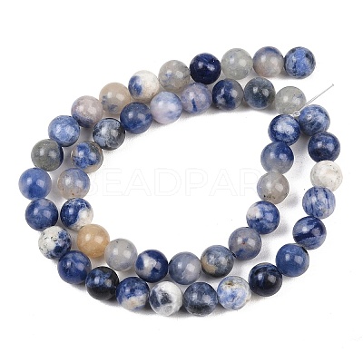 Natural Sodalite Beads Strands G-S279-10-8mm-1