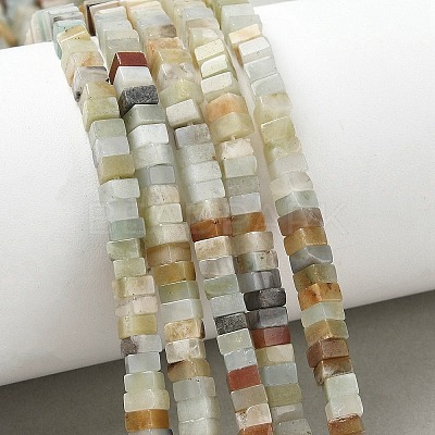 Natural Flower Amazonite Beads Strands G-I394-A11-1