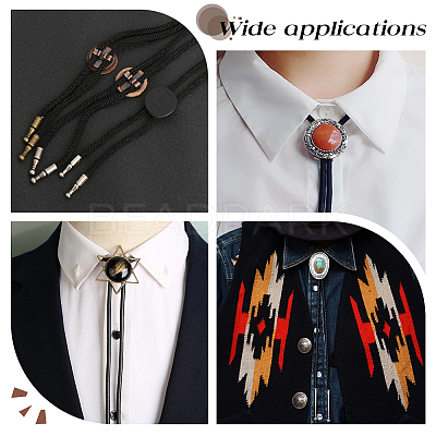 12Pcs 3 Styles Alloy Bolo Tie Slides Clasp Cabochon Settings FIND-PH0018-03-1