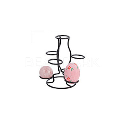 7-Slot Iron Easter Egg Display Stands ODIS-WH0058-21A-EB-1