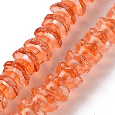 Transparent Glass Beads Strands LAMP-H061-01D-06-1