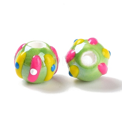 Handmade Porcelain Beads Strands PORC-L078-01C-1