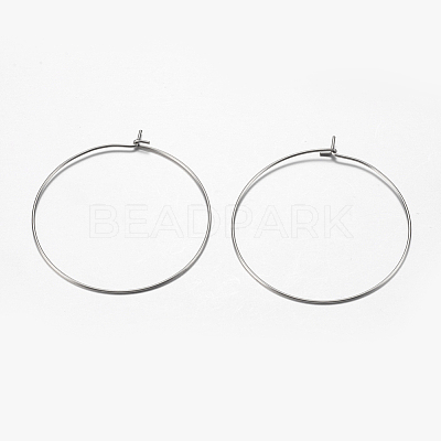 316 Surgical Stainless Steel Hoop Earrings Findings STAS-F149-32P-D-1