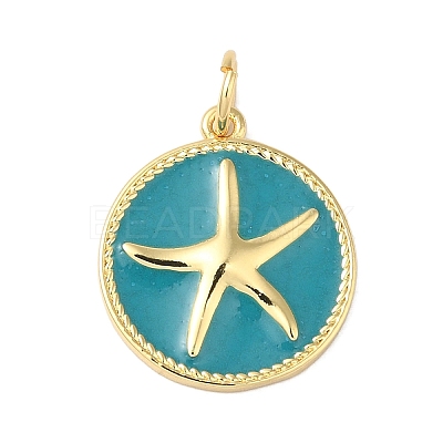 Rack Plating Brass Enamel Pendants X-KK-B092-19G-02-1