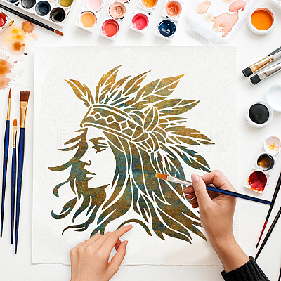 PET Hollow Out Drawing Painting Stencils DIY-WH0402-422-1