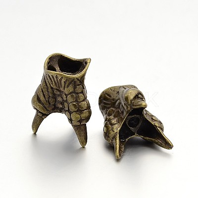 Brass Animal Claw Bead Caps KK-E639-10AB-NF-1