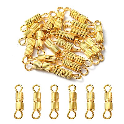 20 Sets Brass Screw Clasps IFIN-YW0001-57G-1