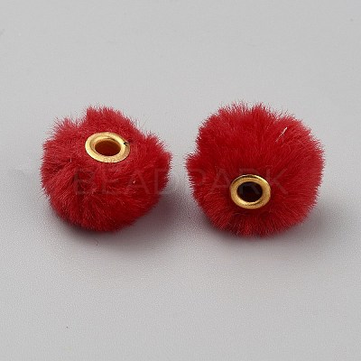 Imitation Mink Fur European Beads FIND-WH0148-423Q-1