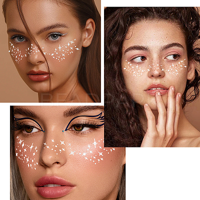 10Pcs Transfer Sticker Proof Removable Temporary Tattoos Stickers DIY-SP0003-65B-03-1