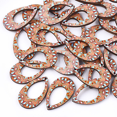 Printed Basswood Pendants X-WOOD-S045-001C-1