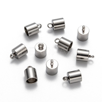 Tarnish Resistant 304 Stainless Steel Cord Ends STAS-E020-7-1
