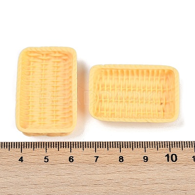 Rattan Basket Resin Cabochons RESI-Q014-07I-1