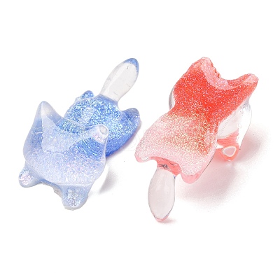Luminous Transparent Resin Cabochons CRES-L045-17-1