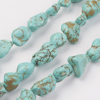 Natural Green Turquoise Beads Strands X-G-N0312-01-1