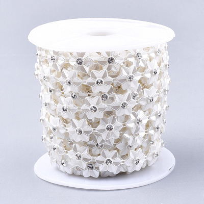 ABS Plastic Imitation Pearl Beaded Trim Garland Strand AJEW-S073-24-1