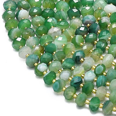 Natural Banded Agate Beads Strands G-P573-A14-01-1