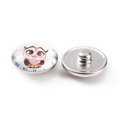 Brass Jewelry Snap Buttons BUTT-WH0028-01Q-1