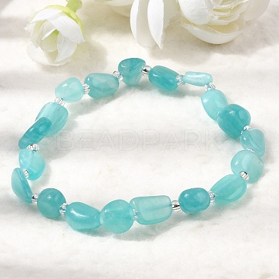 Natural Amazonite Beads Bracelets GG-CBA05D5-02B-07A-1