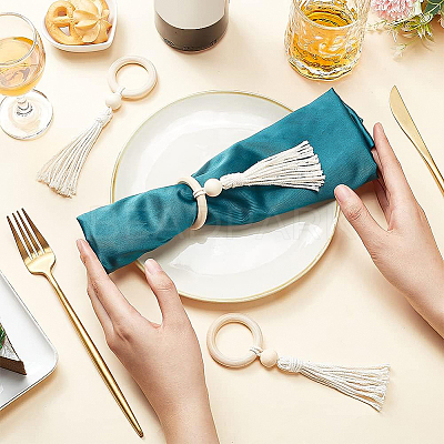 Wood Napkin Ring AJEW-BC0003-36-1