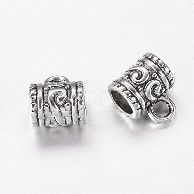Tibetan Style Alloy Tube Bails LF8011Y-1