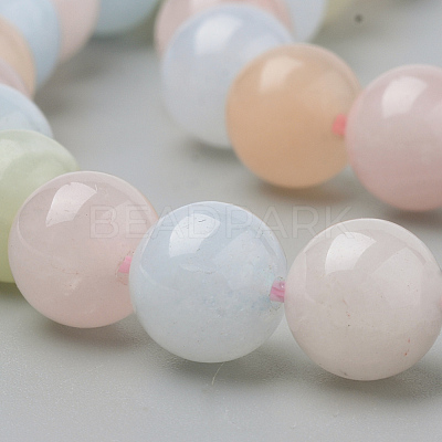 Natural Morganite Beads Strands G-Q961-08-10mm-1