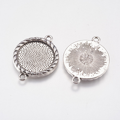 Zinc Alloy Cabochon Connector Settings LS-PALLOY-A15774-AS-LF-1