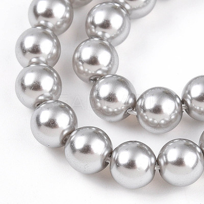 Baking Paint Pearlized Glass Pearl Bead Strands HY-N002-6mm-A03-1