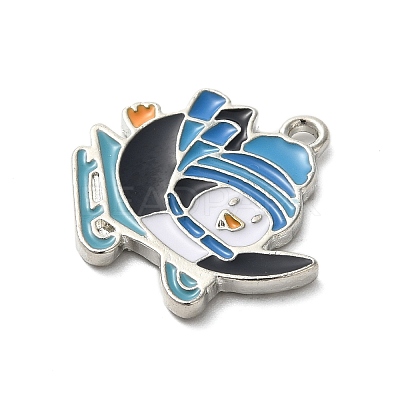 Winter Theme Alloy Enamel Pendants ENAM-M002-04C-P-1