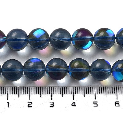 Synthetic Moonstone Beads Strands G-P528-J03-23-1